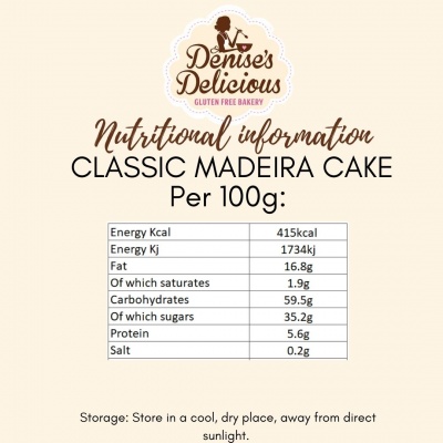 Classic Gluten Free Madeira Cake
